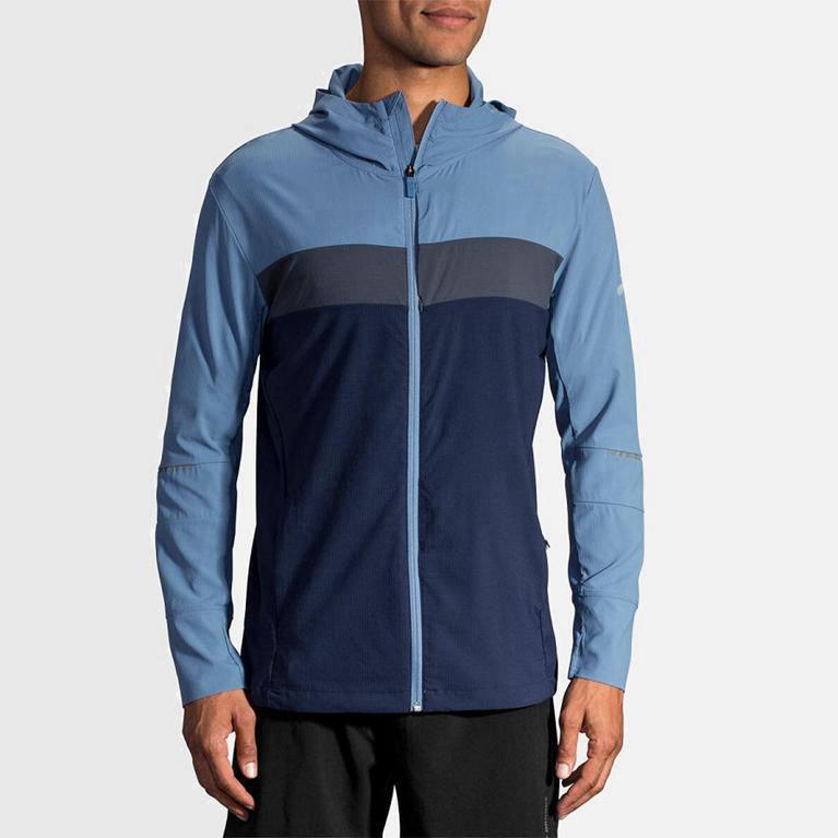 Brooks Canopy Hombre Chaquetas - Azules (0713ZGCOW)